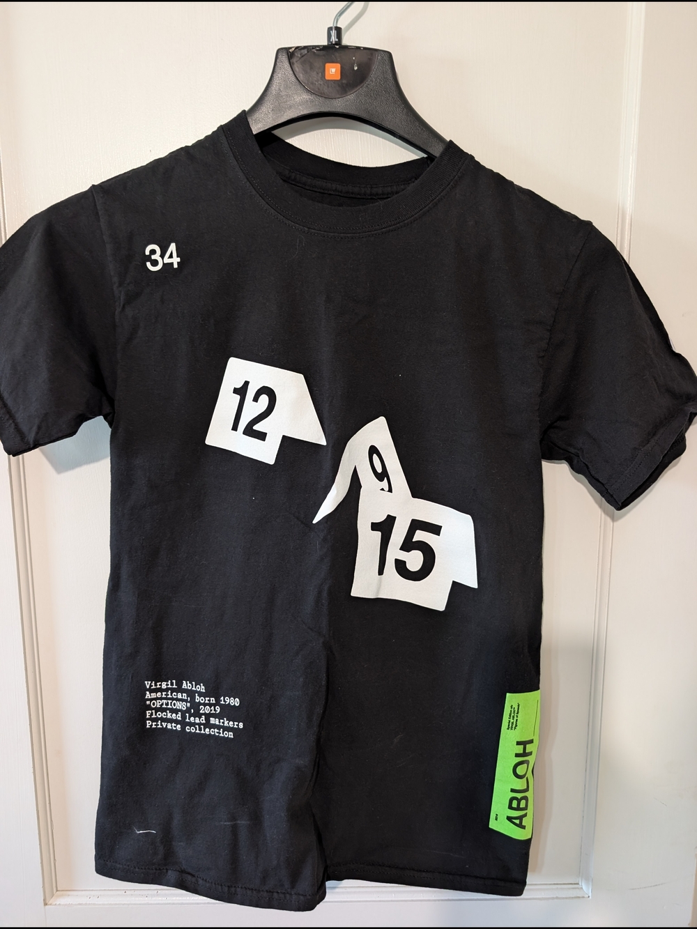 2019 Virgil Abloh Champion ICA 'Figures Of Speech' Options Double Sided Black T